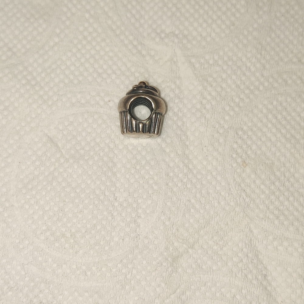 Pandora Silver and Gold Accent Flower Charm - Picture 2 of 2